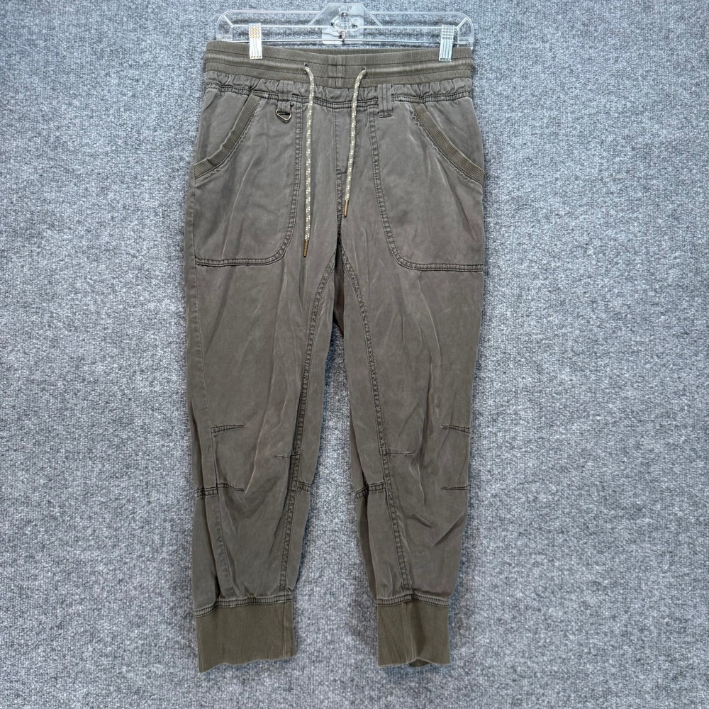 Anthropologie Pants Womens XS Green Lyocell Cargo Utility Drawstring Joggers‎